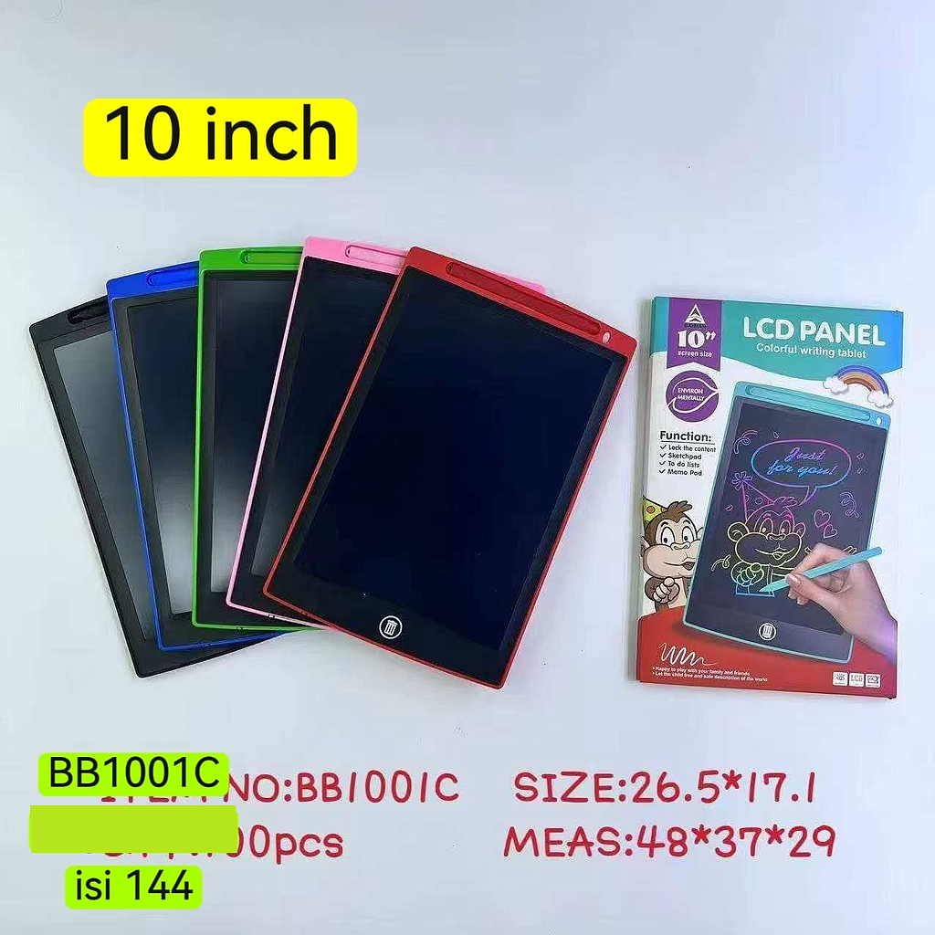 Mainan Edukasi Ipad LCD Magnet Warna 10 Inch B/O Hapus LCD Panel Box @144