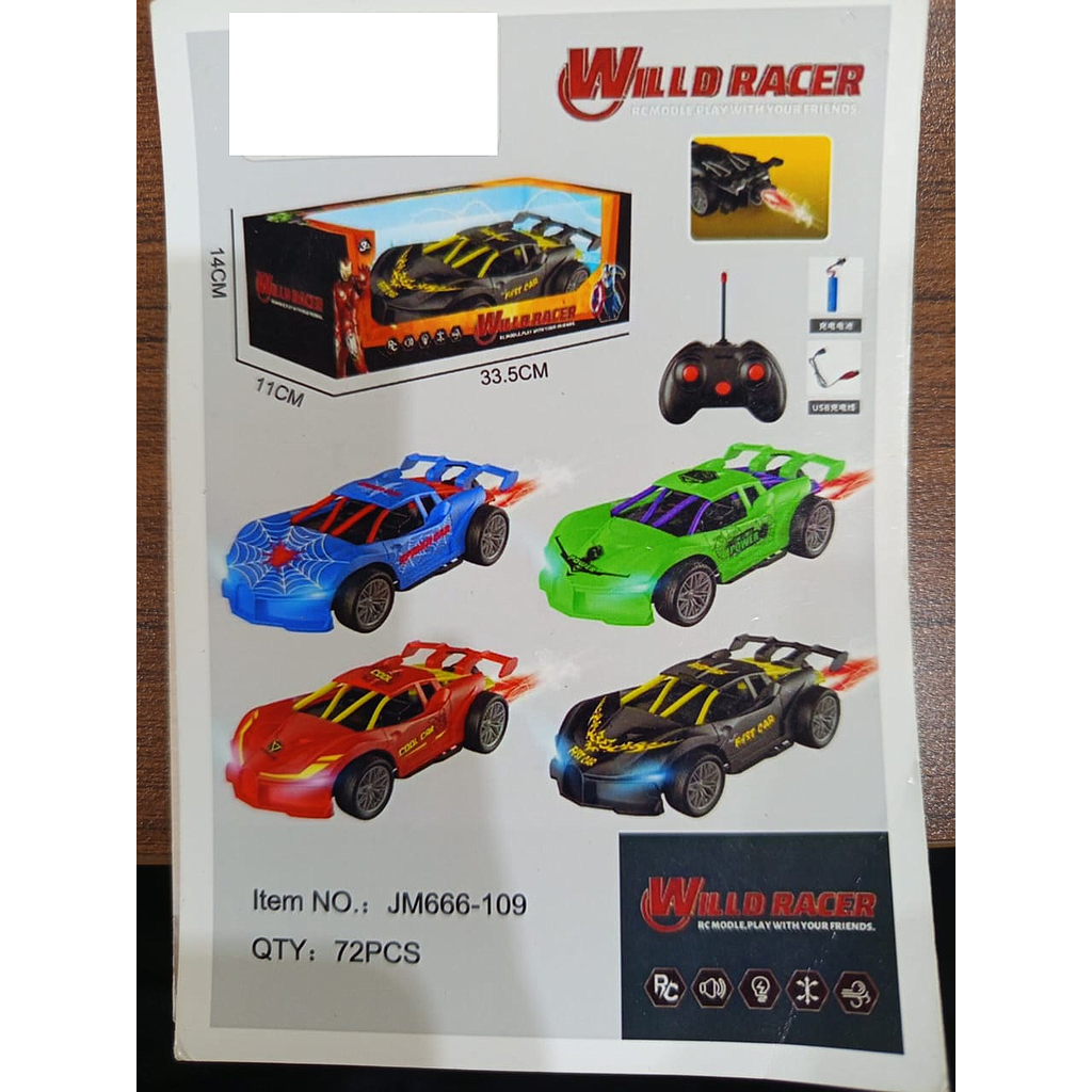 R/C Mobil Sedan Avengers Charge + Kabel Charge Lampu Asap Wild Racer 5 Channel 1 Ikat 4 Pcs Box Window @72