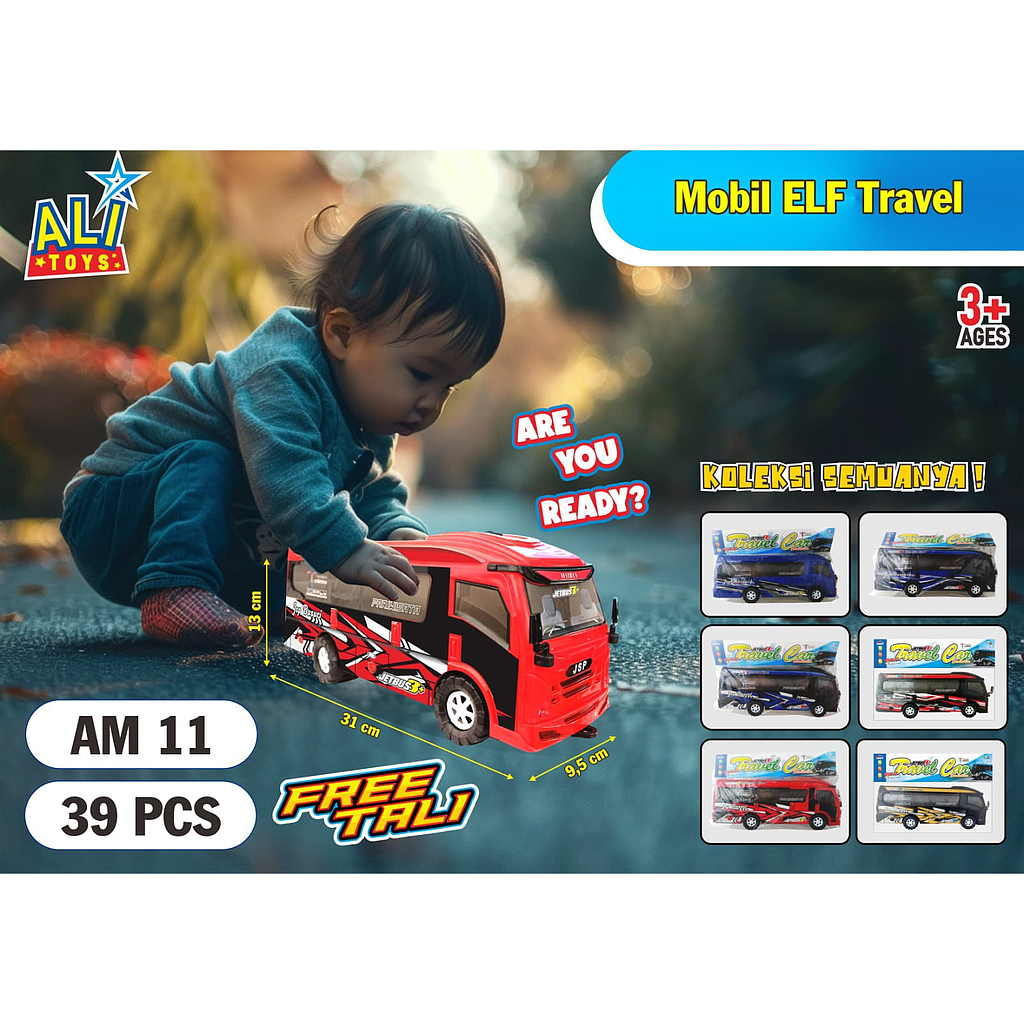 Mobil ELF Travel F/W + Tali Travel Car 1 Ikat 4 Pcs Ktg PVC @39