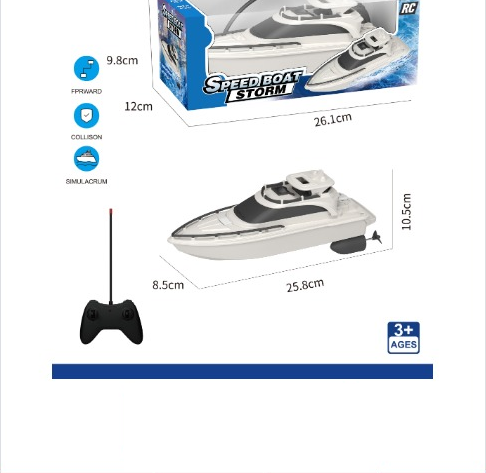 R/C Kapal Speed Boat Storm 27 MHz 2 Channel Box Window @96