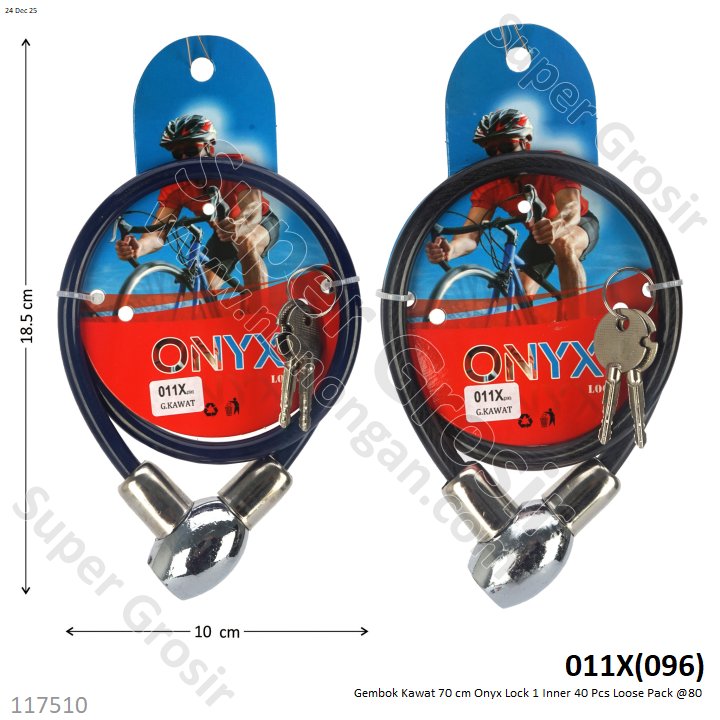 Gembok Kawat 70 cm Onyx Lock 1 Inner 40 Pcs Loose Pack @80