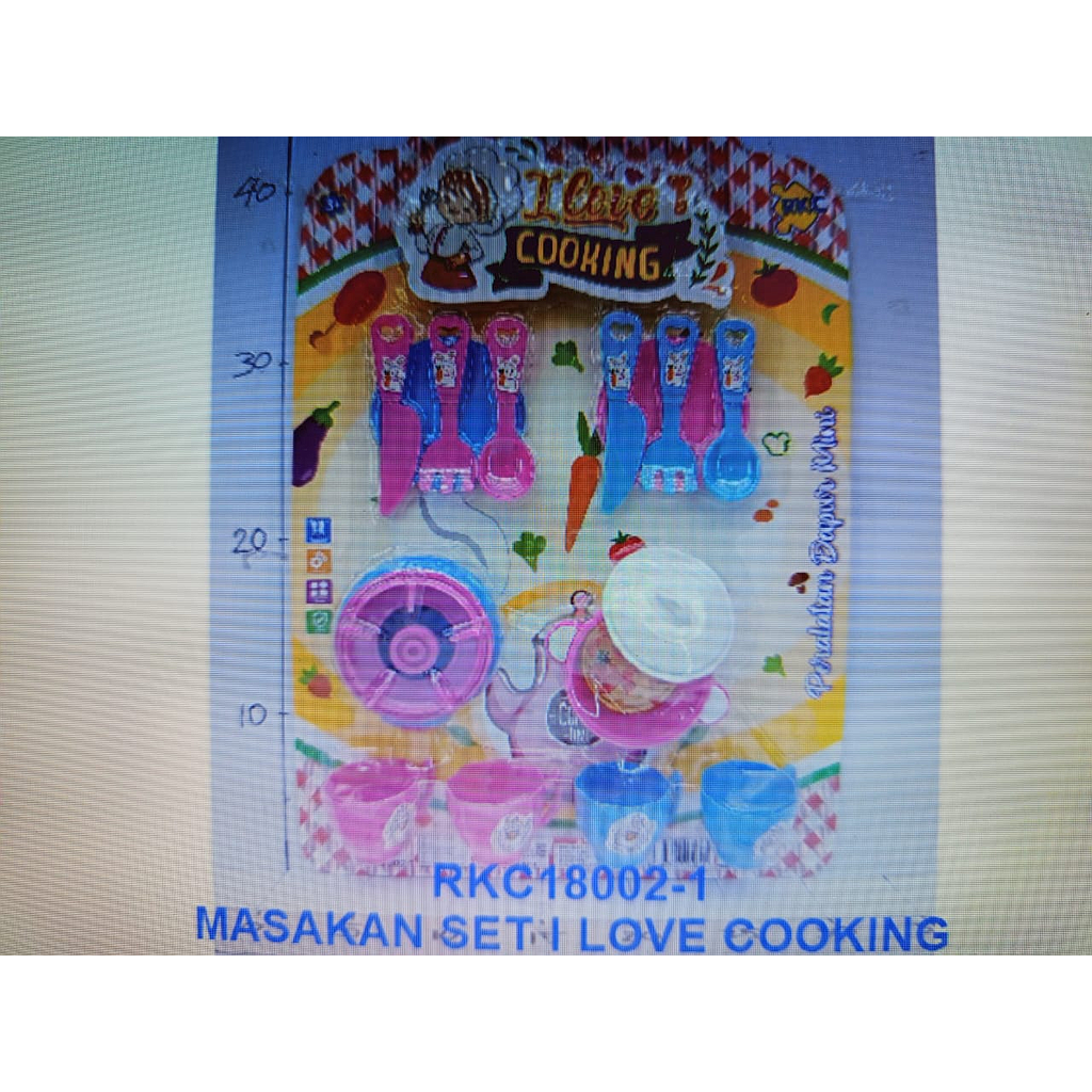 Cooking Set Kompor Cangkir I Love Cooking 1 Inner 54 Pcs Press @108