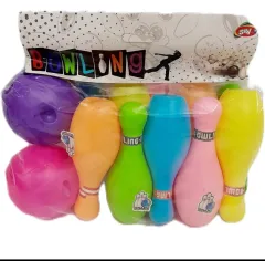 Bowling Set 10 Pcs Kecil 15 cm dan Bola 2 Pcs Bowling Ktg PVC @60