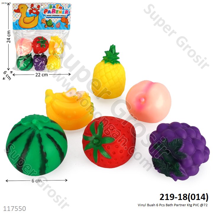 Vinyl Buah 6 Pcs Bath Partner Ktg PVC @72