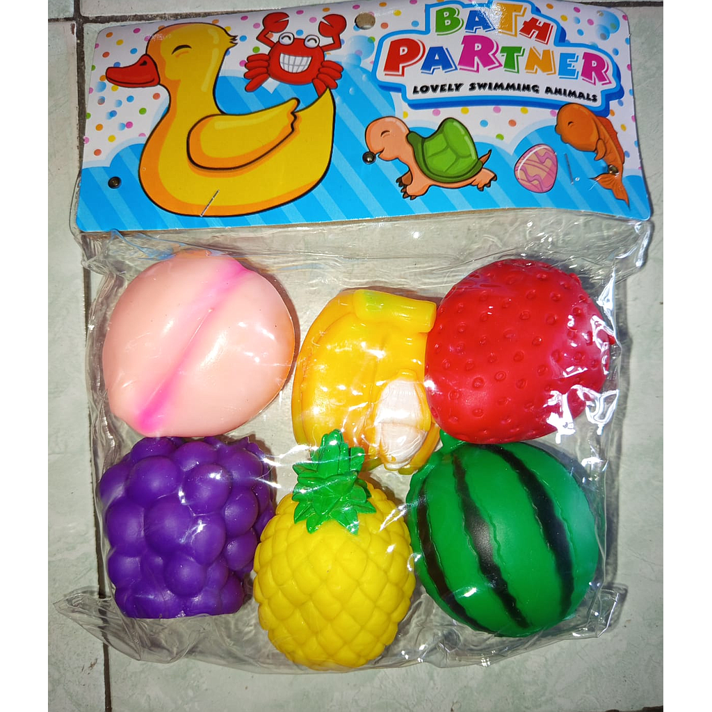 Vinyl Buah 6 Pcs Bath Partner Ktg PVC @72
