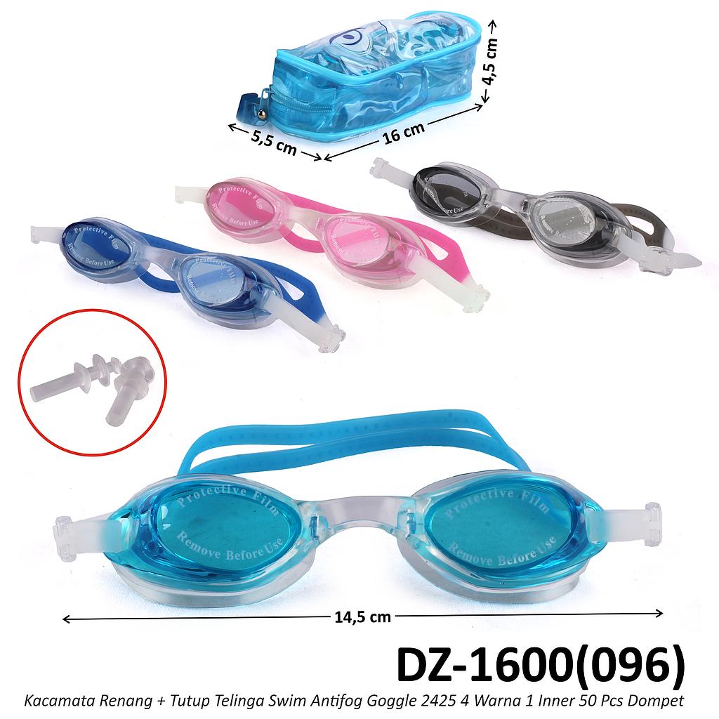 Kacamata Renang + Tutup Telinga Swim Antifog Goggle K568 1 Inner 30 Pcs Dompet @270