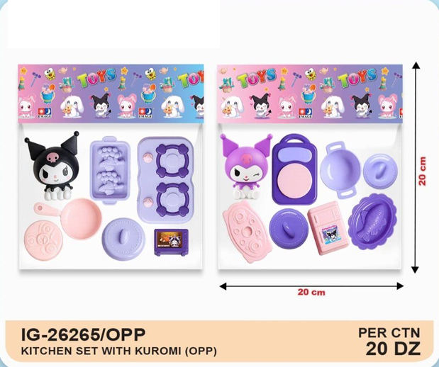Cooking Set + Kuromi Toys 1 Inner 120 Pcs Ktg Opp @240