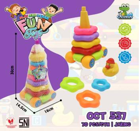 Ring Donat 7 Ring Kepala Bebek Dudukan Roda Fun Toys Jala @70