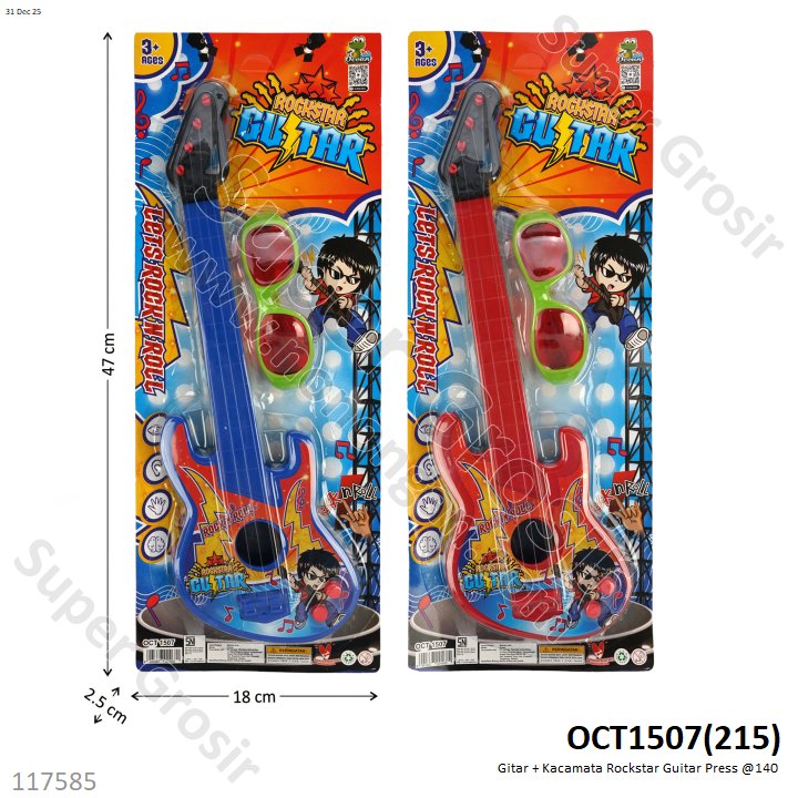 Gitar + Kacamata Rockstar Guitar Press @140