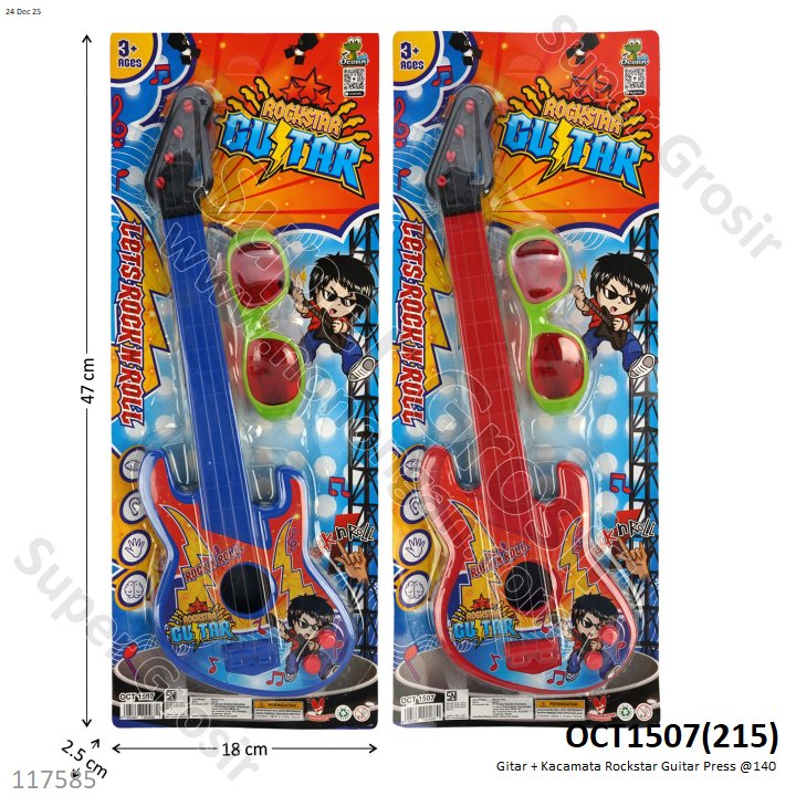 Gitar + Kacamata Rockstar Guitar Press @140