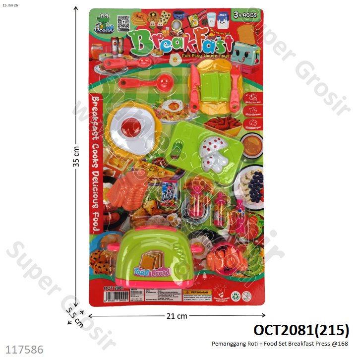Pemanggang Roti + Food Set Breakfast Press @168