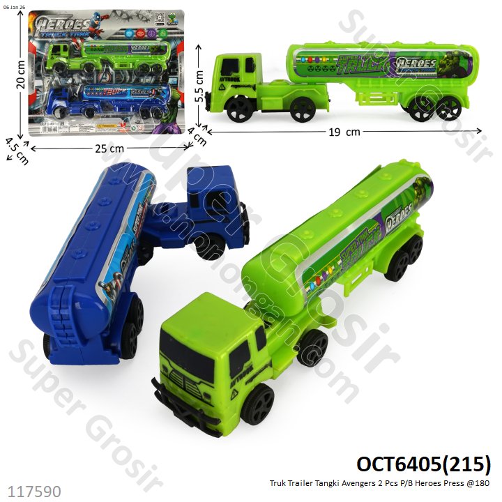 Truk Trailer Tangki Avengers 2 Pcs P/B Heroes Press @180