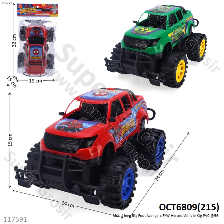 Mobil Jeep Big Foot Avengers F/W Heroes Vehicle Ktg PVC @56