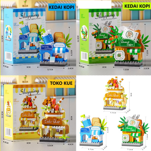 Nano Block Bangunan Tawan Shopping 1 Ikat 4 Pcs Box @240