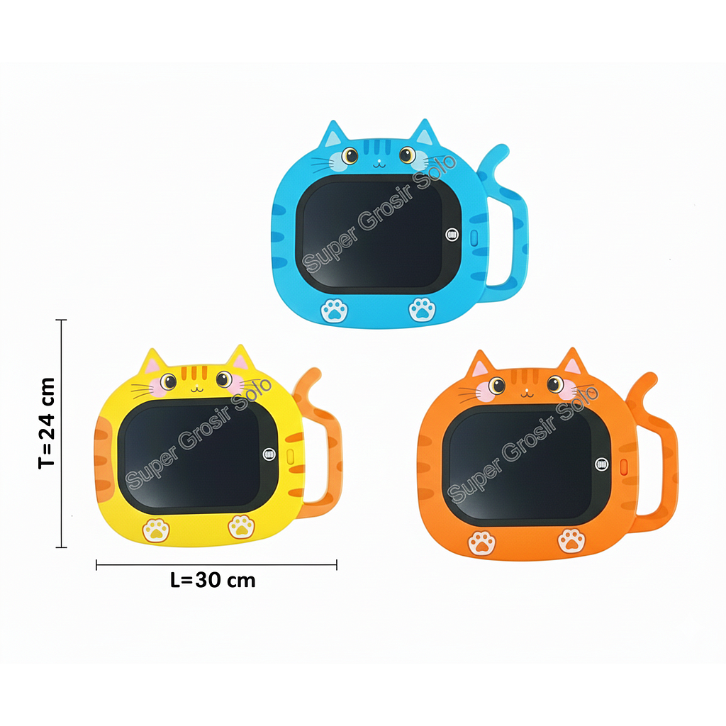 Mainan Edukasi Ipad Model Hewan LCD Magnet Warna 9 Inch B/O Hapus LCD Drawing Board 1 Inner 50 Pcs Box @100