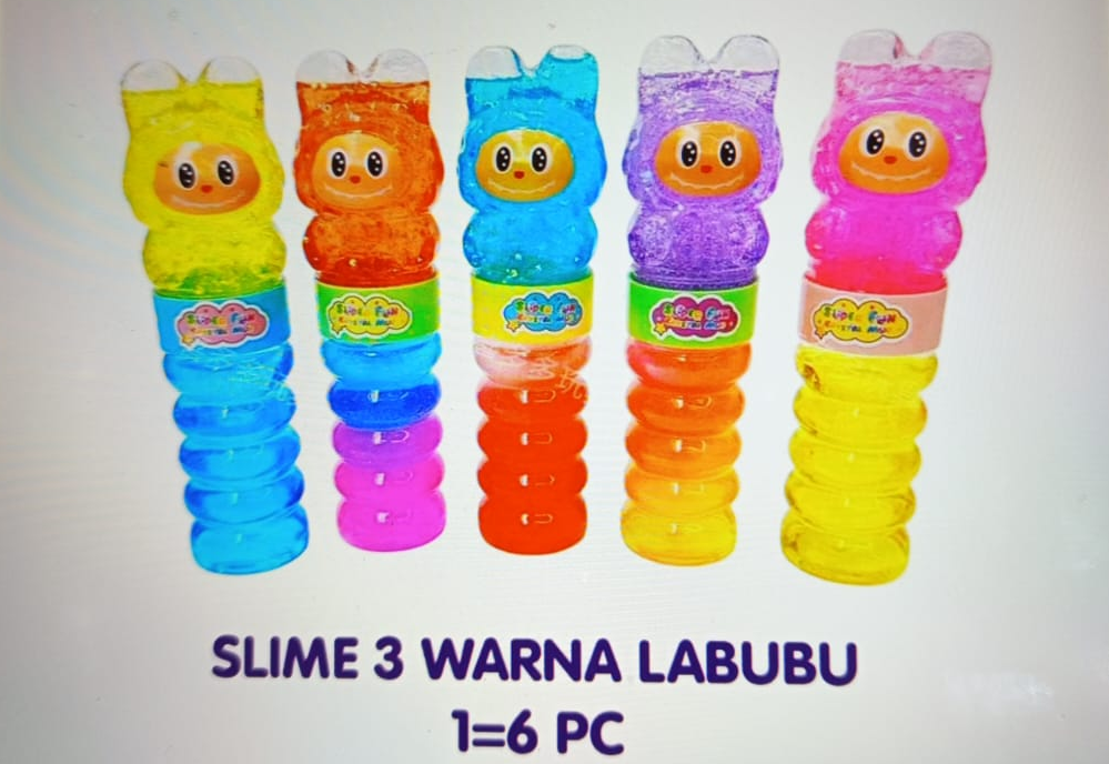 Slime Tabung Ulir Labubu Crystal Mud 1 Box 6 Pcs Tabung @72