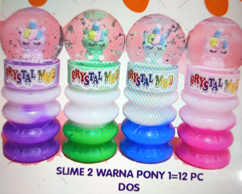 Slime Tabung Ulir Unicorn Crystal Mud 1 Box 12 Pcs Tabung @144