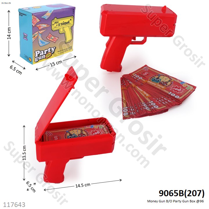 Money Gun B/O Party Gun Box @96