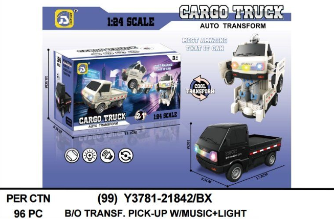 Mobil Deform Pick Up L-300 B/O Jalan Suara Lampu Deform Cargo Truck 1 Ikat 2 Pcs 1 Inner 48 Pcs Box @96