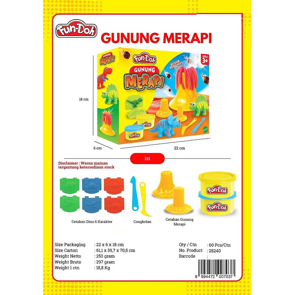 Fun-Doh Gunung Merapi Box @60