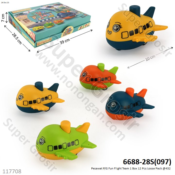 Pesawat P/G Fun Flight Team 1 Box 12 Pcs Loose Pack @432