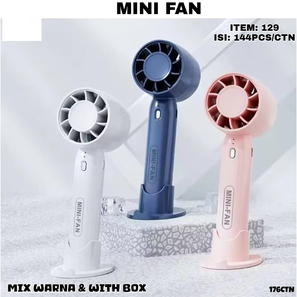 Kipas Angin Genggam Handheld Fan Mini-Fan 129 Box @144