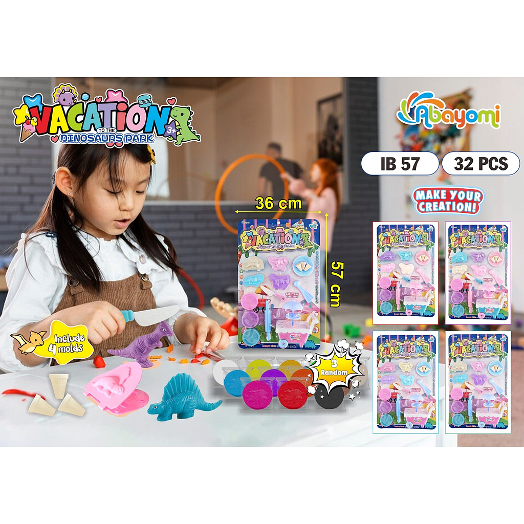 Fun-Doh Dinosaurus + Gerobak Vacation Press @32