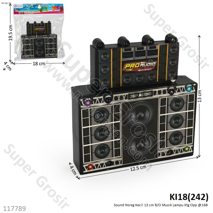 Sound Horeg Kecil 13 cm B/O Musik Lampu Ktg Opp @168