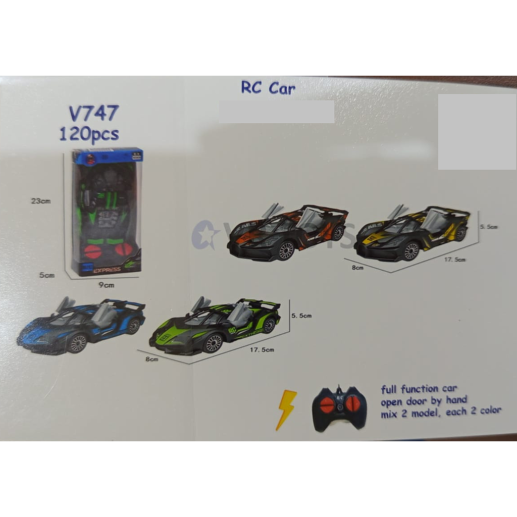 R/C Mobil Sedan Bugatti Pintu Bisa Buka Express 27 MHz 4 Channel 1 Ikat 4 Pcs 1 Inner 60 Pcs Box Window @120