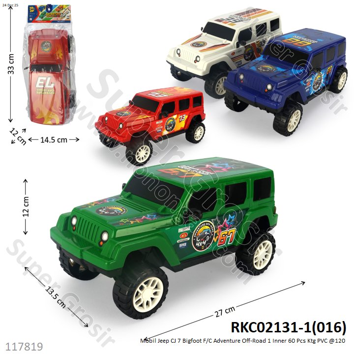 Mobil Jeep CJ 7 Bigfoot F/C Adventure Off-Road 1 Inner 60 Pcs Ktg PVC @120
