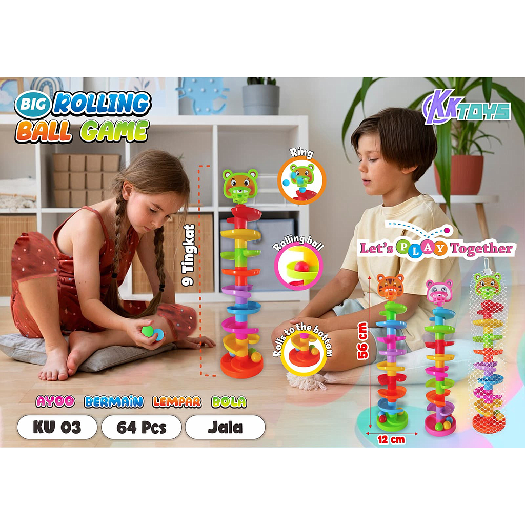Rolling Ball 9 Susun + Bola Jala @64