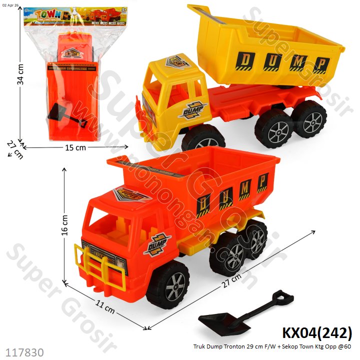 Truk Dump Tronton 29 cm F/W + Sekop Town Ktg Opp @60