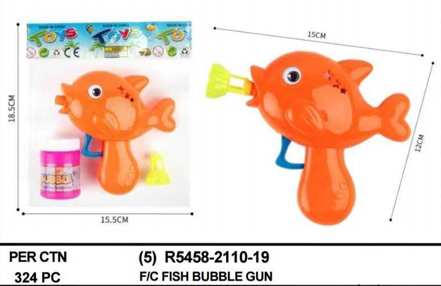 Bubble Gun Ikan 1 Lubang Toys 1 Inner 162 Pcs Ktg Opp @324