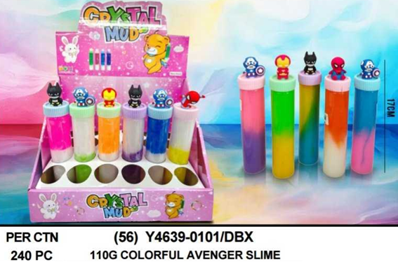 Slime Tabung Karakter Crystal Mud Y4639 1 Box 24 Pcs Tabung @240