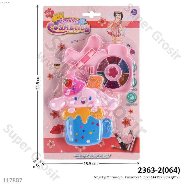Make Up Cinnamoroll Cosmetics 1 Inner 144 Pcs Press @288