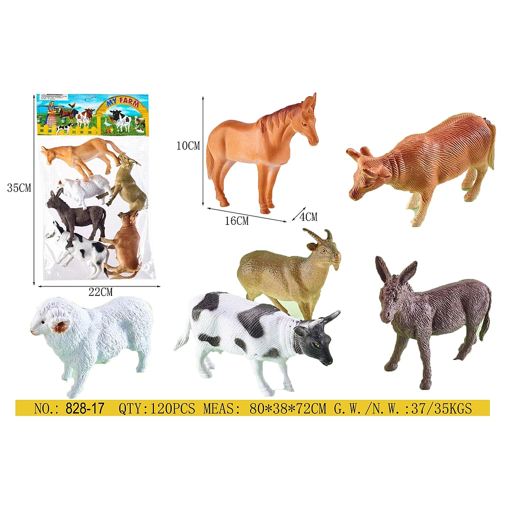 Hewan Ternak Set 6 Pcs My Farm 1 Inner 30 Pcs Ktg PVC @60