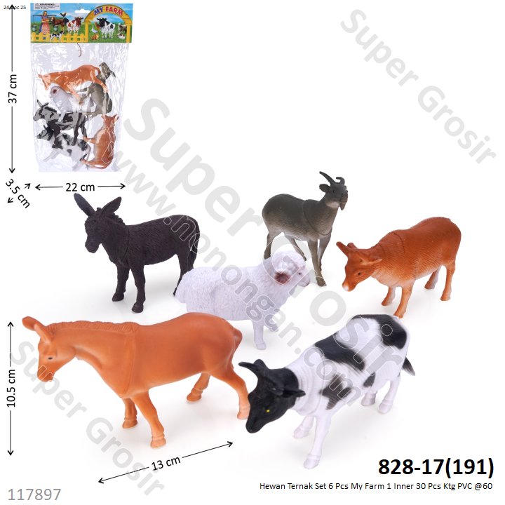 Hewan Ternak Set 6 Pcs My Farm 1 Inner 30 Pcs Ktg PVC @60
