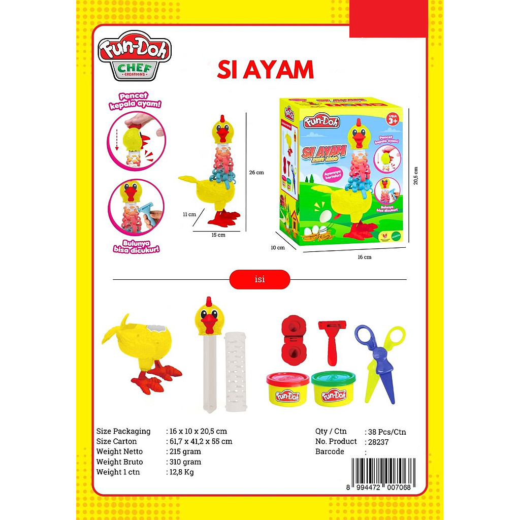 Fun-Doh Si Ayam Box @38