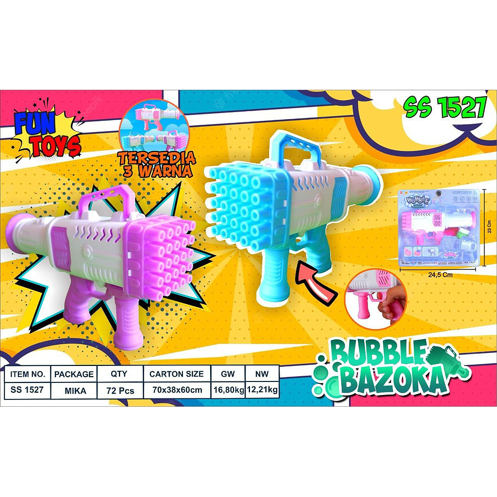 Bubble Gun Bazoka 25 Lubang B/O Bubble Press @72