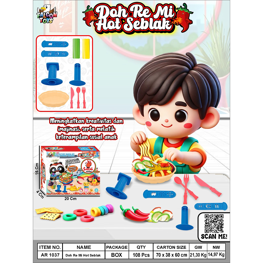 Fun-Doh Seblak Pedas Doh Remi Box @108