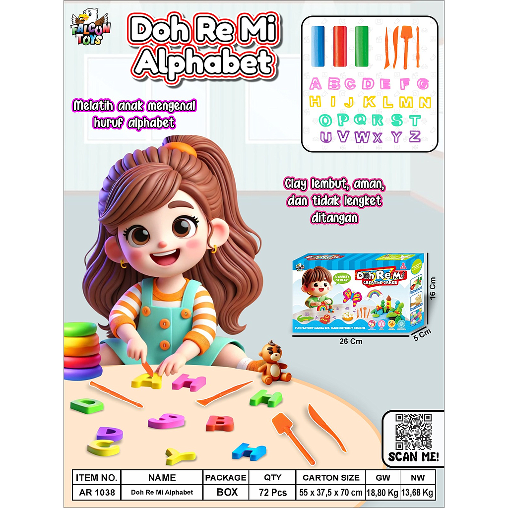 Fun-Doh Alphabet Doh Remi Box @72