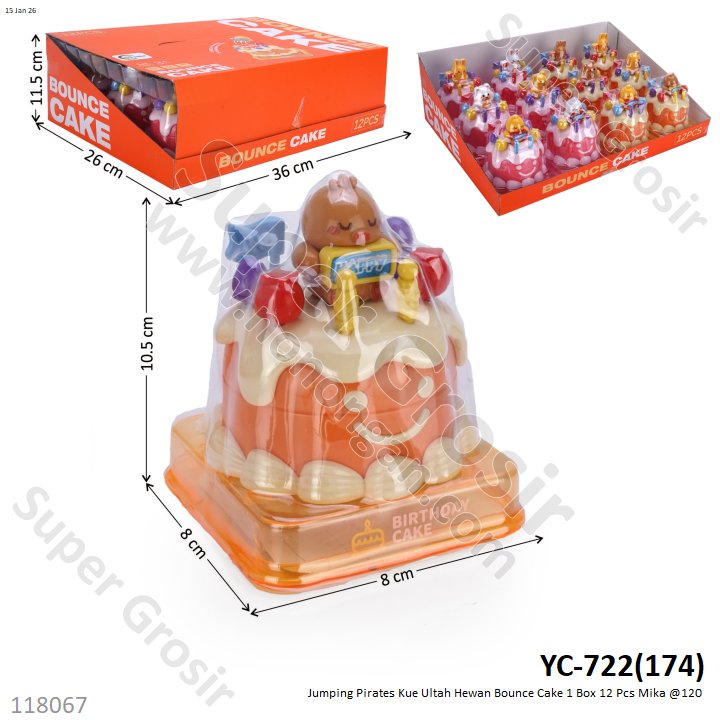 Jumping Pirates Kue Ultah Hewan Bounce Cake 1 Box 12 Pcs Mika @120