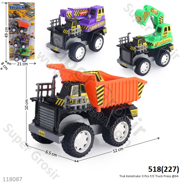 Truk Konstruksi 3 Pcs F/C Truck Press @64