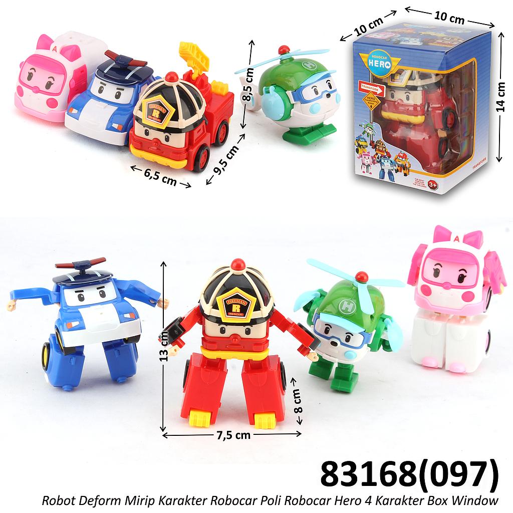 Robot Deform Robocar Poli Robocar Hero 1 Ikat 6 Pcs 83168 Box Window @96