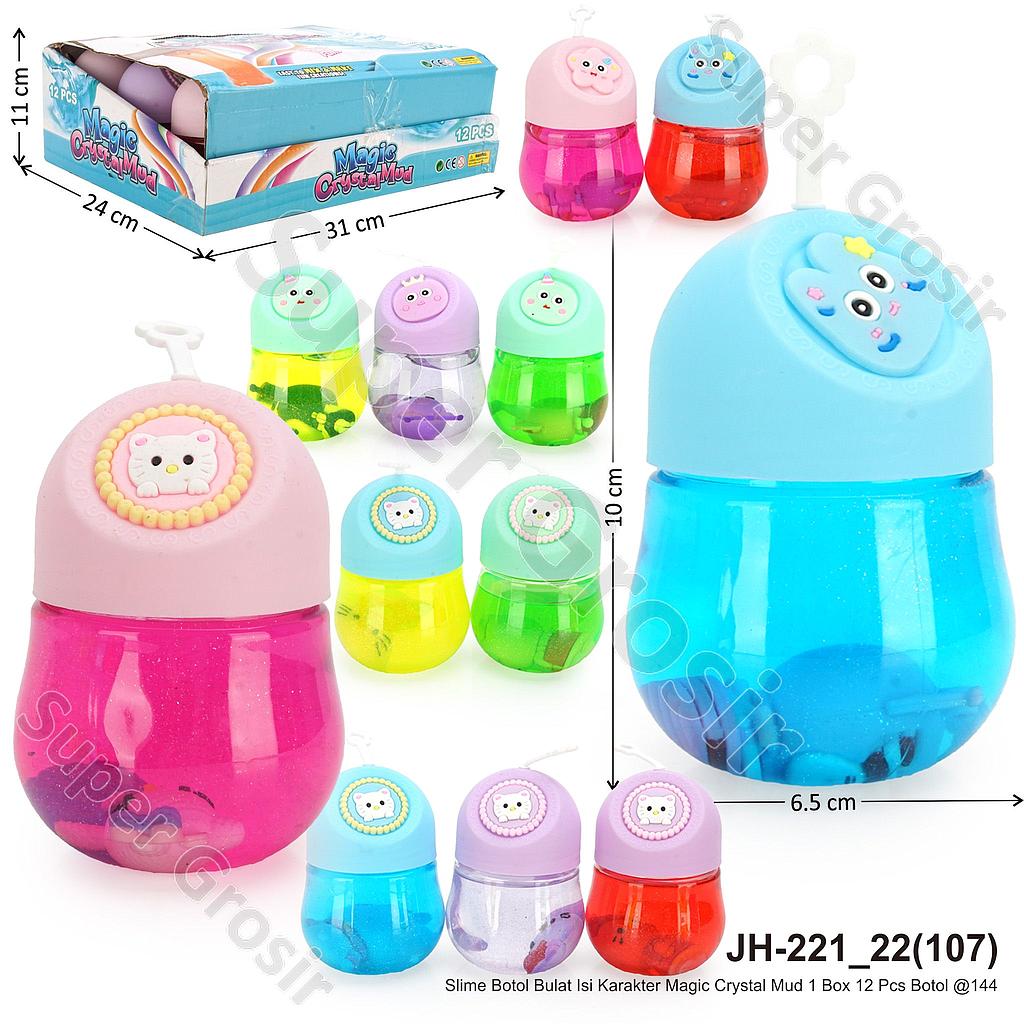 Slime Botol Bulat Isi Karakter Magic Crystal Mud 1 Box 12 Pcs Botol @144