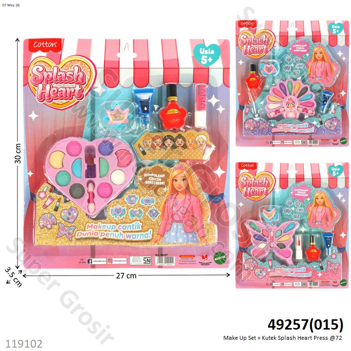 Make Up Set + Kutek Splash Heart Press @72