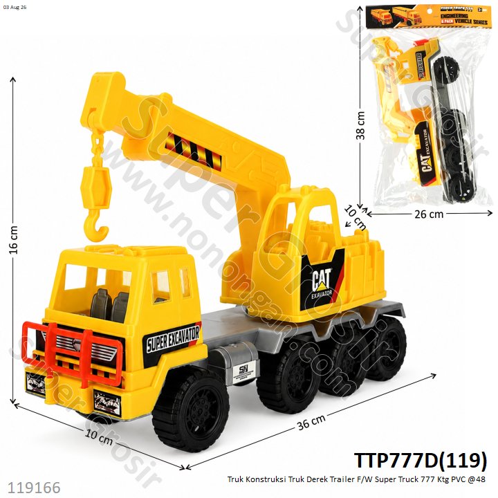 Truk Konstruksi Derek Trailer F/W Super Truck 777 Ktg PVC @48