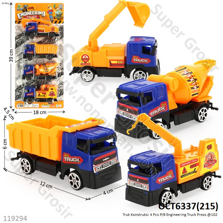 Truk Konstruksi 4 Pcs P/B Engineering Truck Press @102