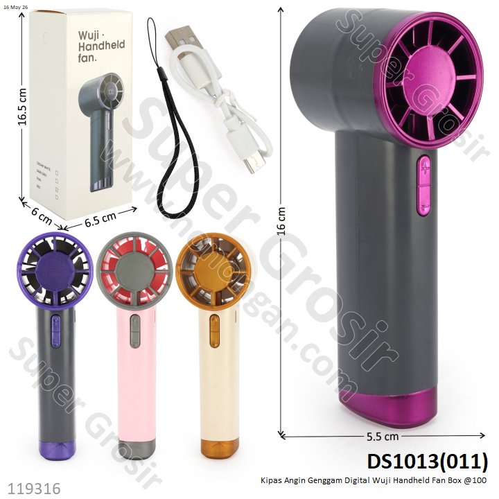 Kipas Angin Genggam Digital Wuji Handheld Fan Box @100