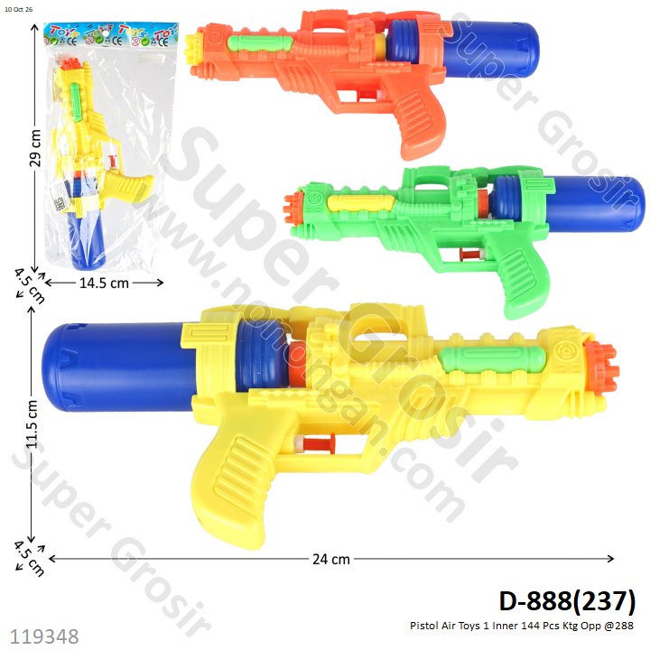 Pistol Air Toys 1 Inner 144 Pcs Ktg Opp @288